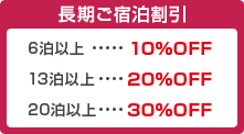 わんだーらんどの長期ご宿泊割引